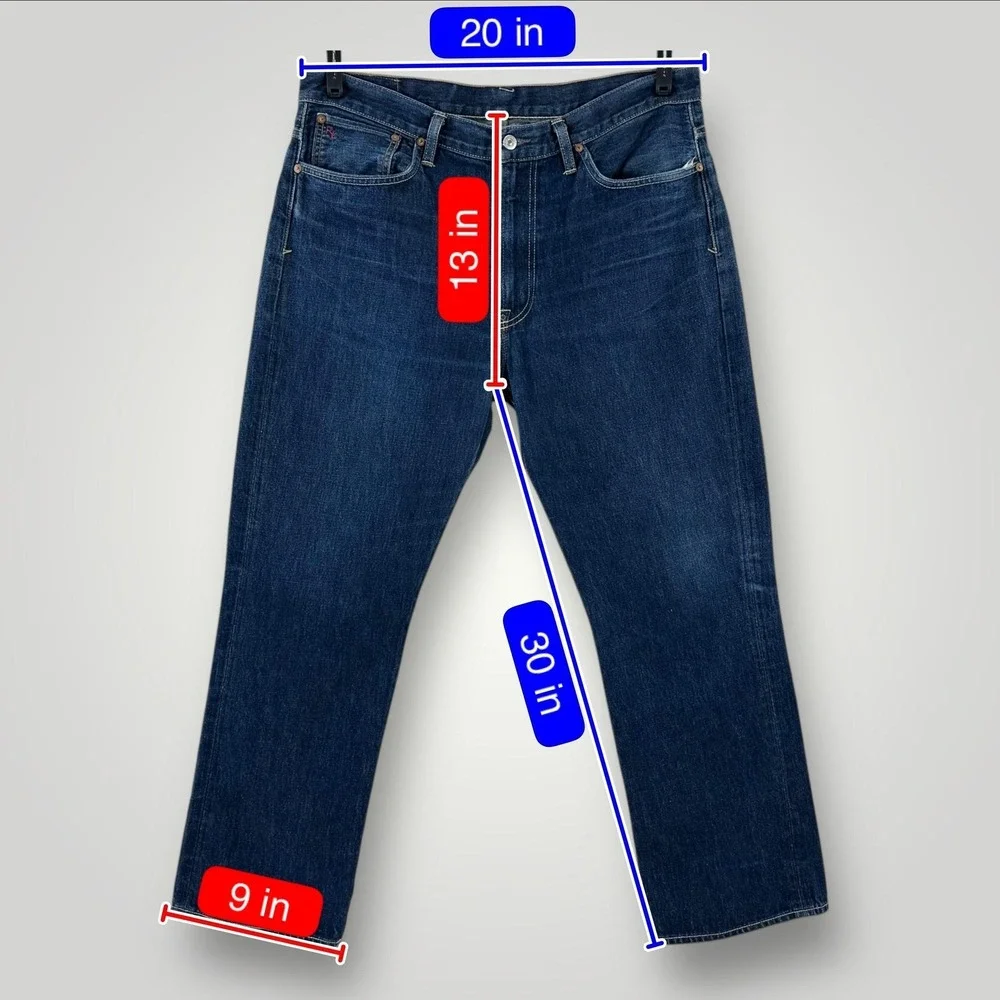 Polo Ralph Lauren‎ 067 Jeans Mens 40x30 Blue Vintage Straight Authentic Denim
